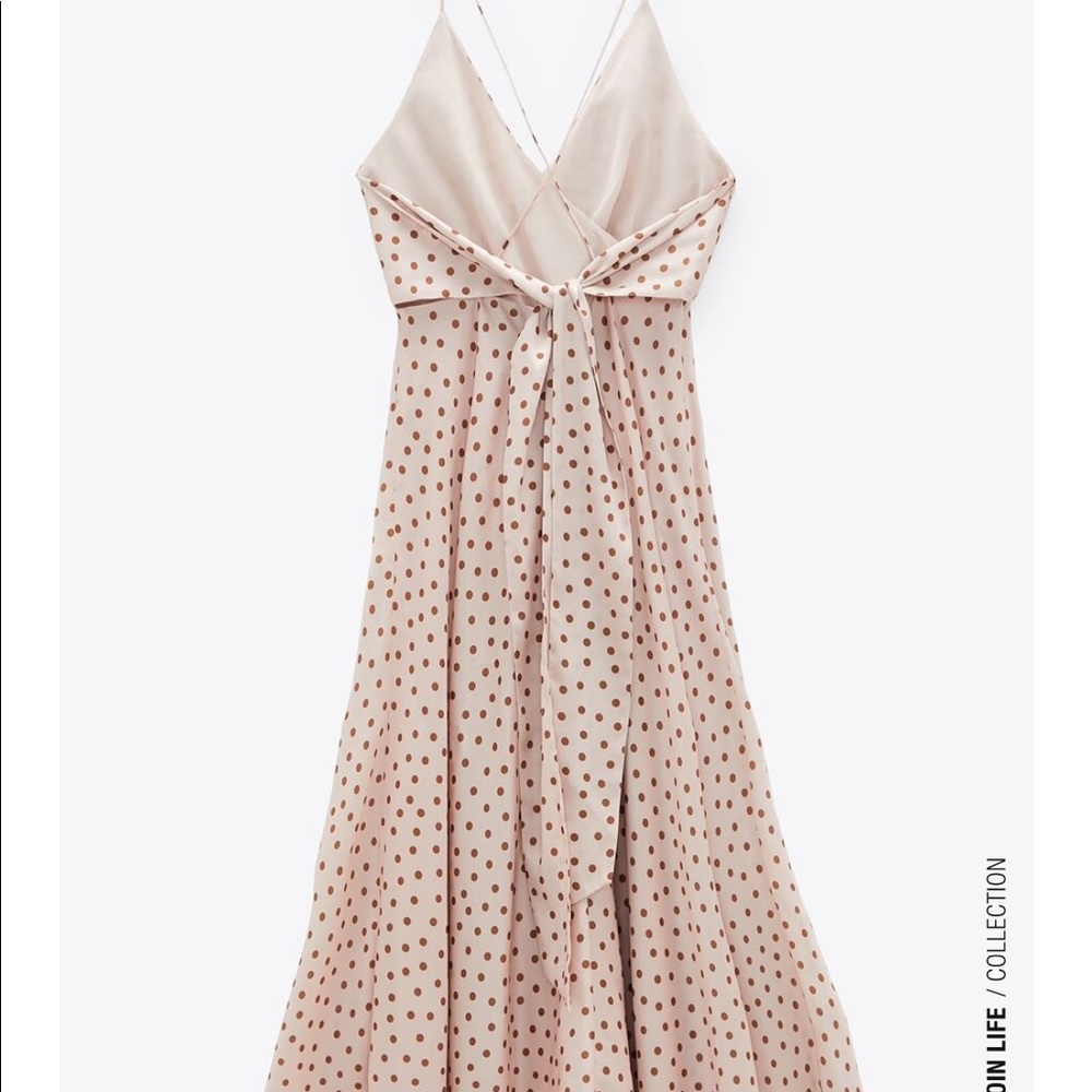 Zara Polka Dot MIDI Dress - Picture 6 of 7